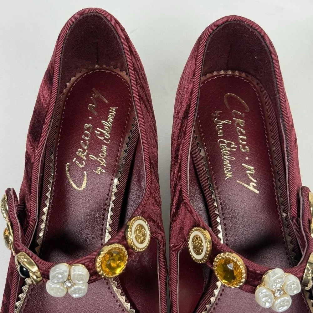 NEW Circus Sam Edelman‎ Size 6.5 M Chianti Elaine Mary Jane Block Heel Pumps